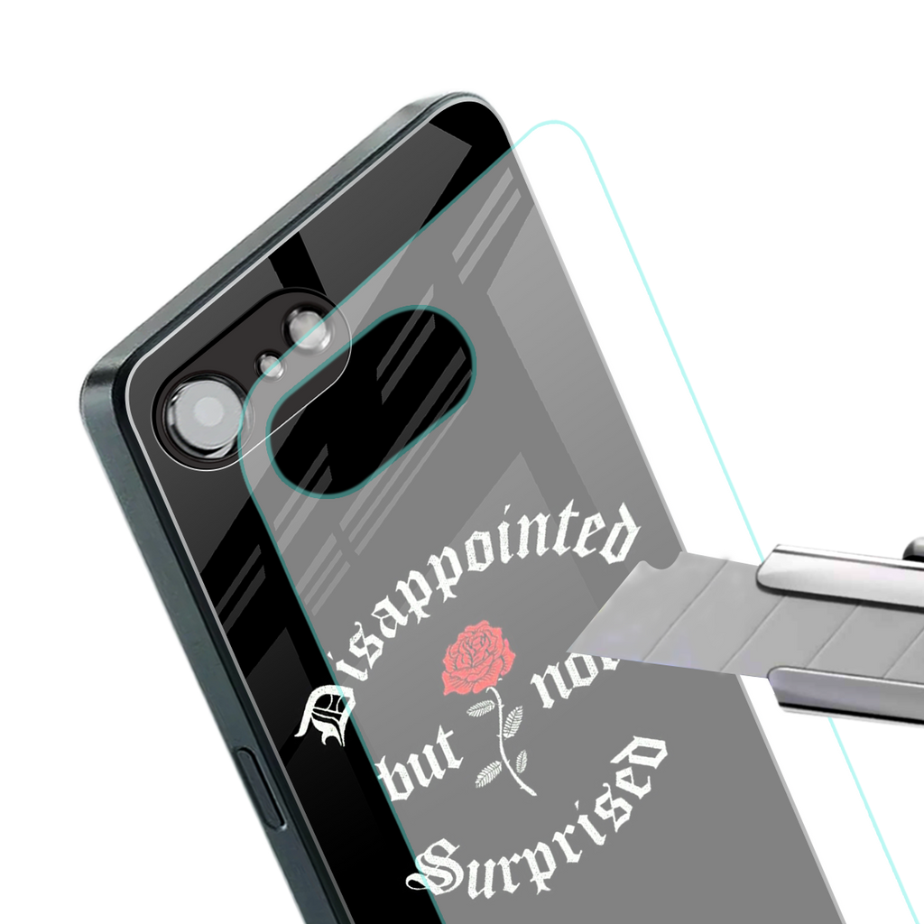 disappointed but not surprised back phone cover | glass case for iphone 16e