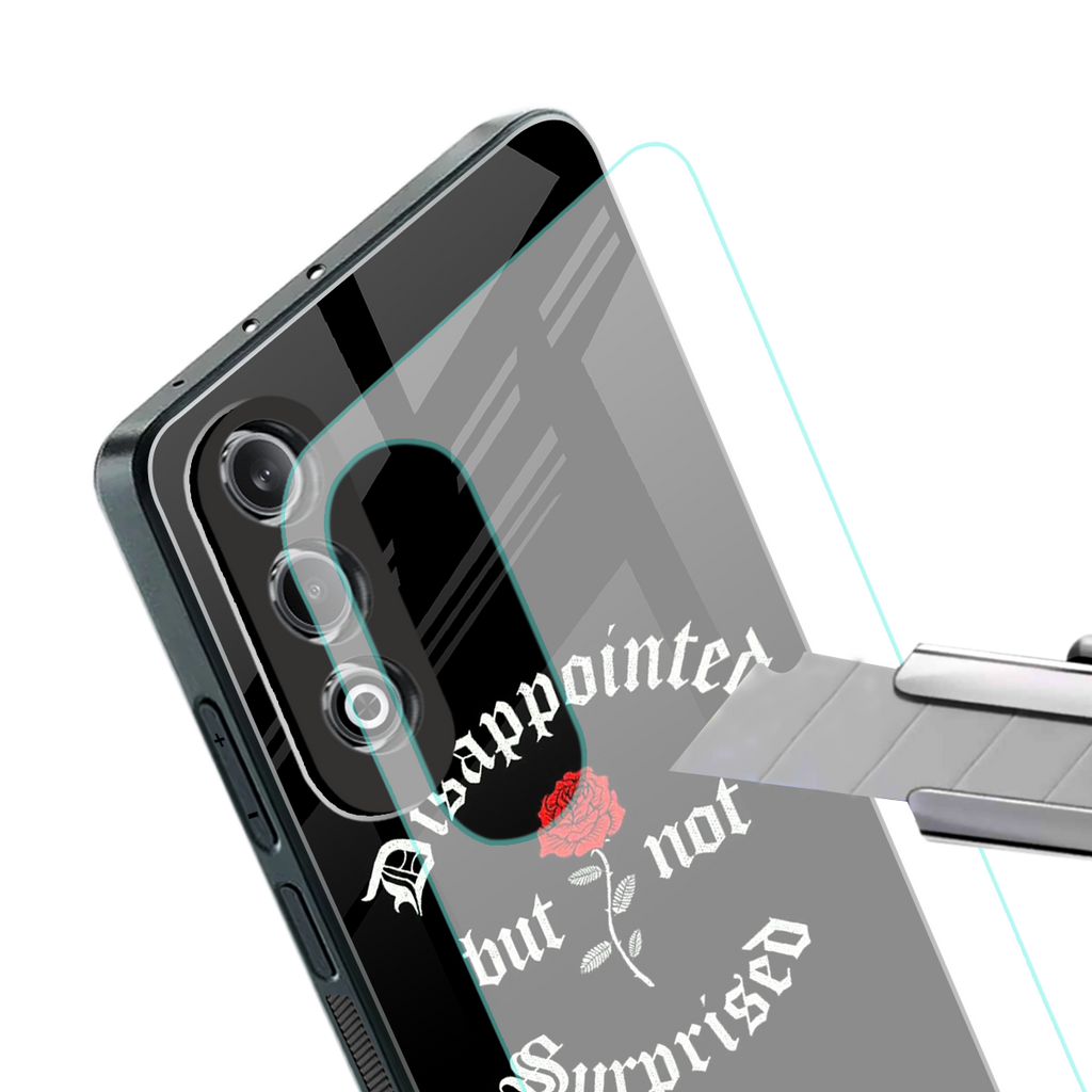 disappointed but not surprised back phone cover | glass case for oneplus nord ce 4