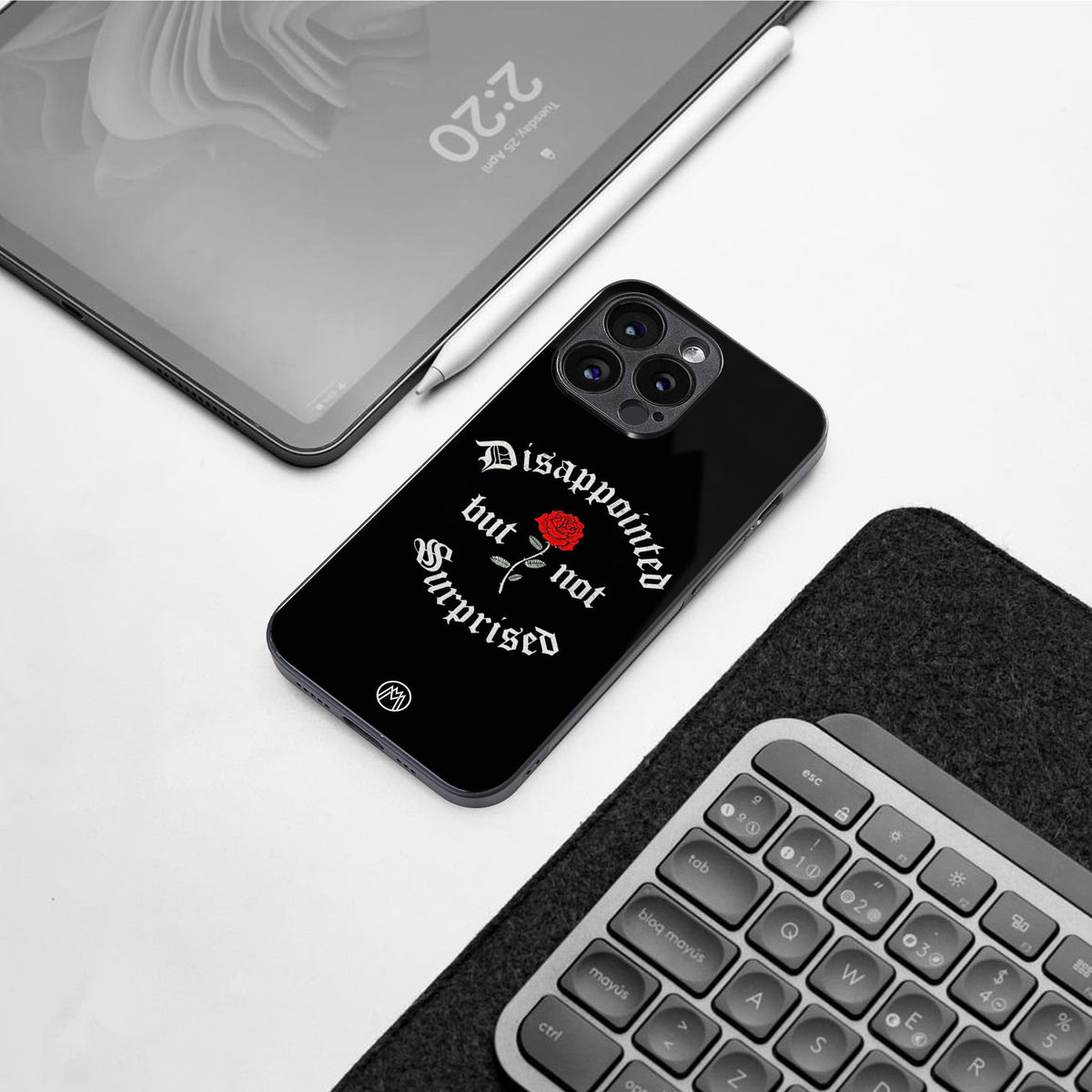 disappointed but not surprised back phone cover | glass case for iphone 16 pro