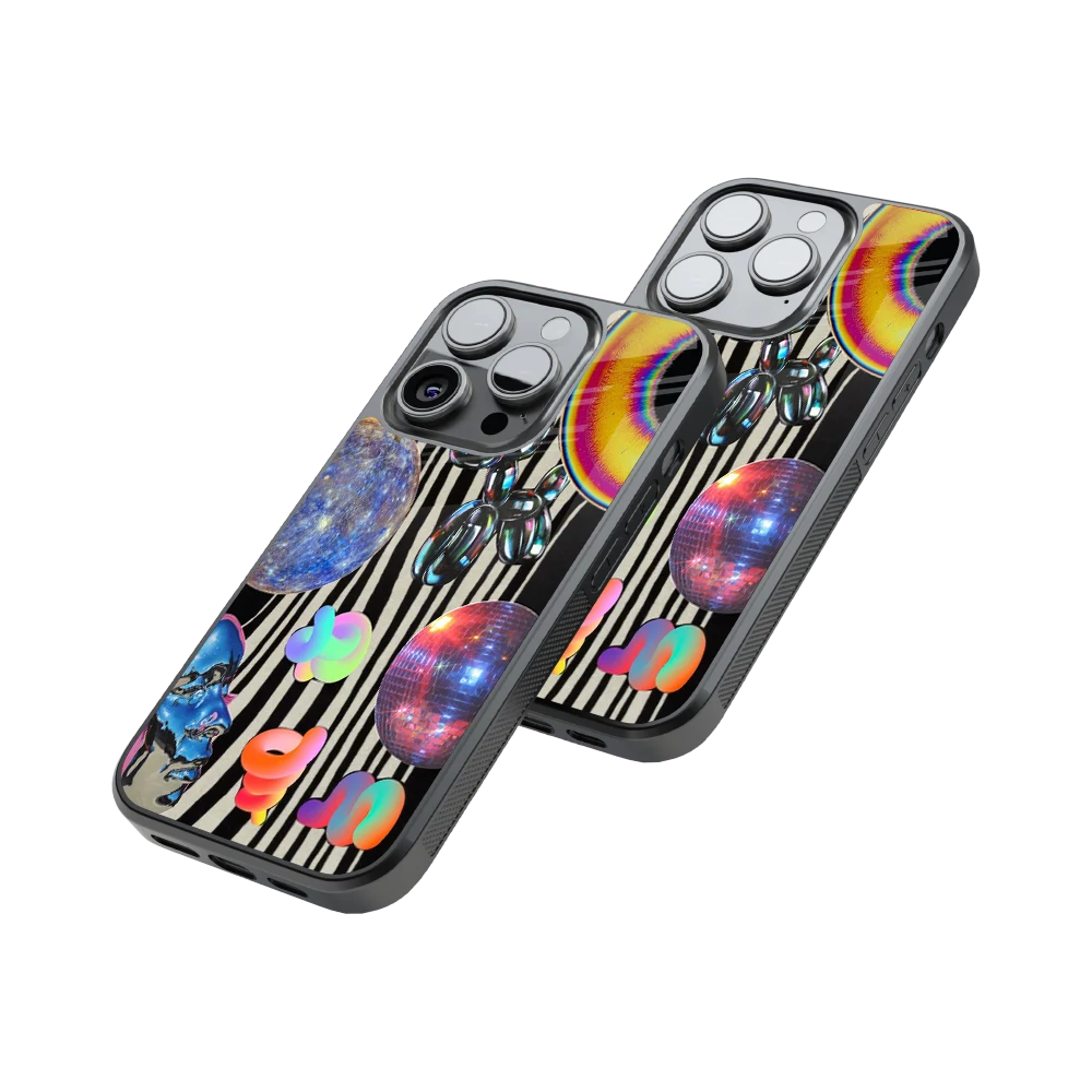 Protective Glass Back Phone Case Compatible with iPhone, Samsung, OnePlus, Pixel & More