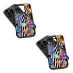 Trendy Glass Back Mobile Case for iPhone, Samsung, Redmi, OnePlus, Google Pixel, Motorola