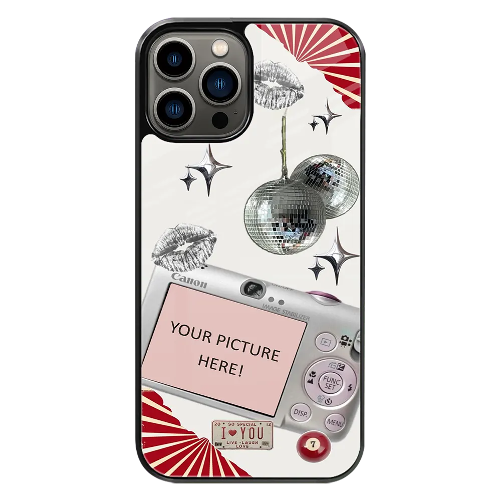 Polaroid Personalised Glass Phone Case