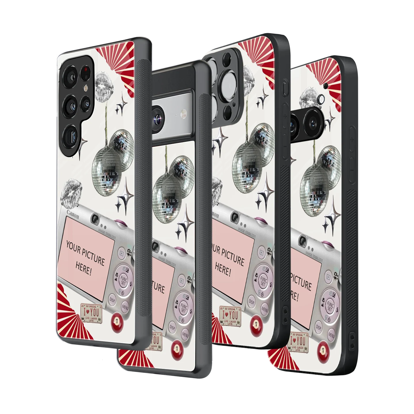 Polaroid Personalised Glass Phone Case