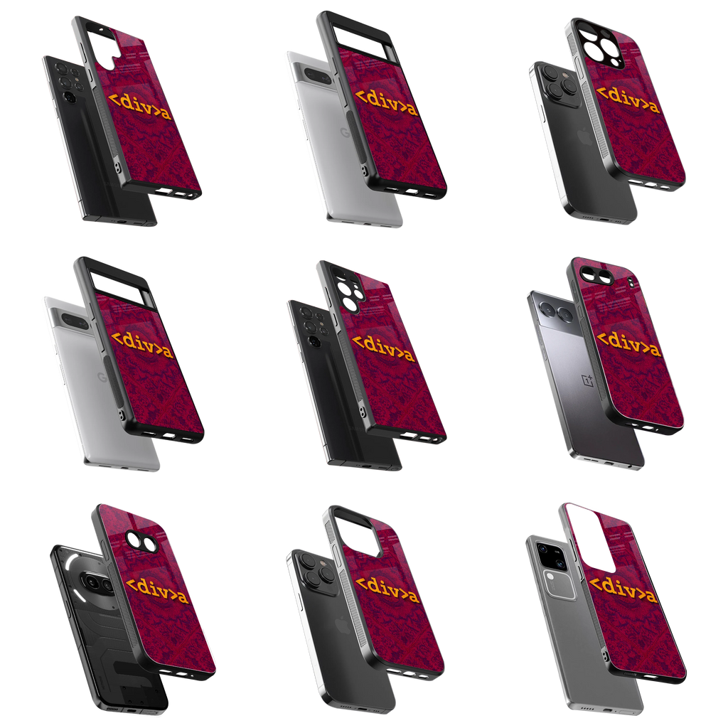 Durable Glass Back Mobile Case for iPhone, Samsung, OnePlus, Google Pixel, Redmi, Vivo, Oppo