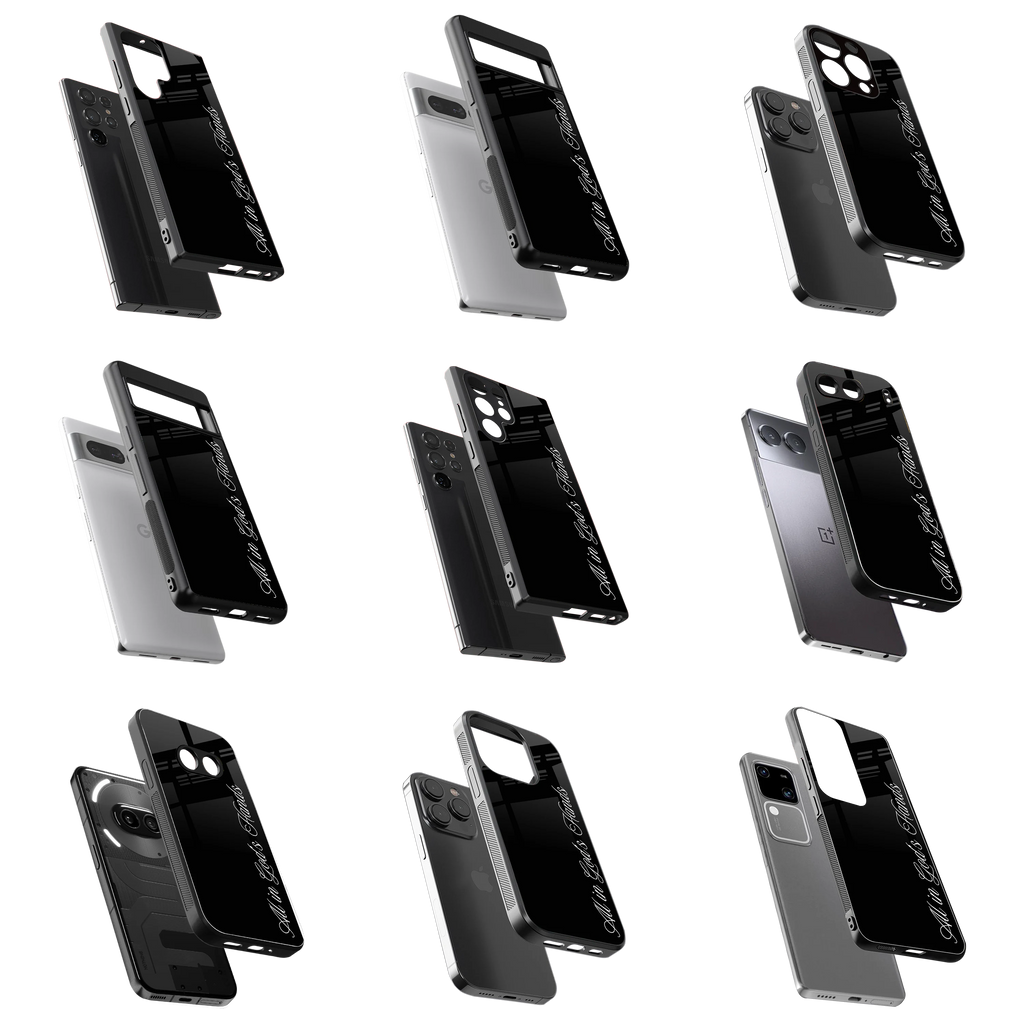 Durable Glass Back Mobile Case for iPhone, Samsung, OnePlus, Google Pixel, Redmi, Vivo, Oppo