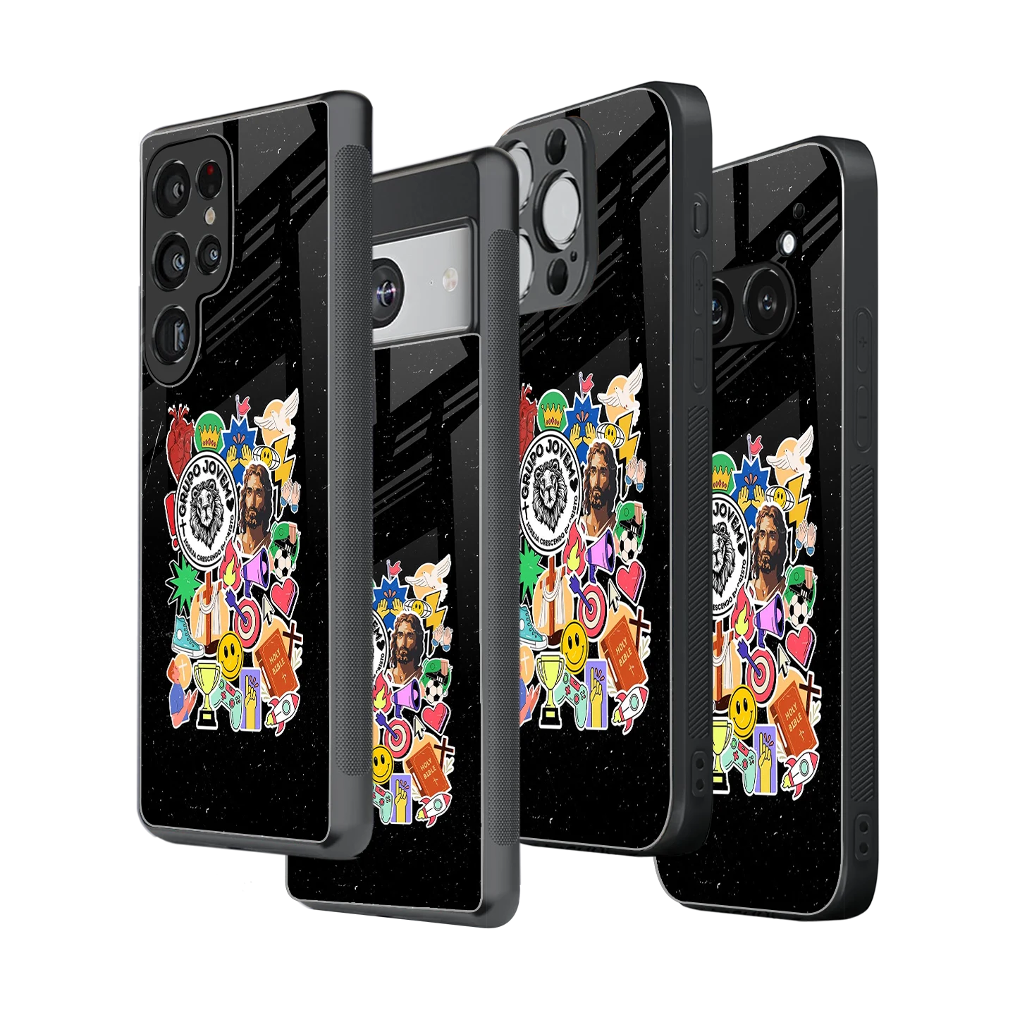 Stylish Glass Back Case for All Smartphones iPhone, Samsung, OnePlus, Pixel, Redmi, Oppo, Vivo, Motorola