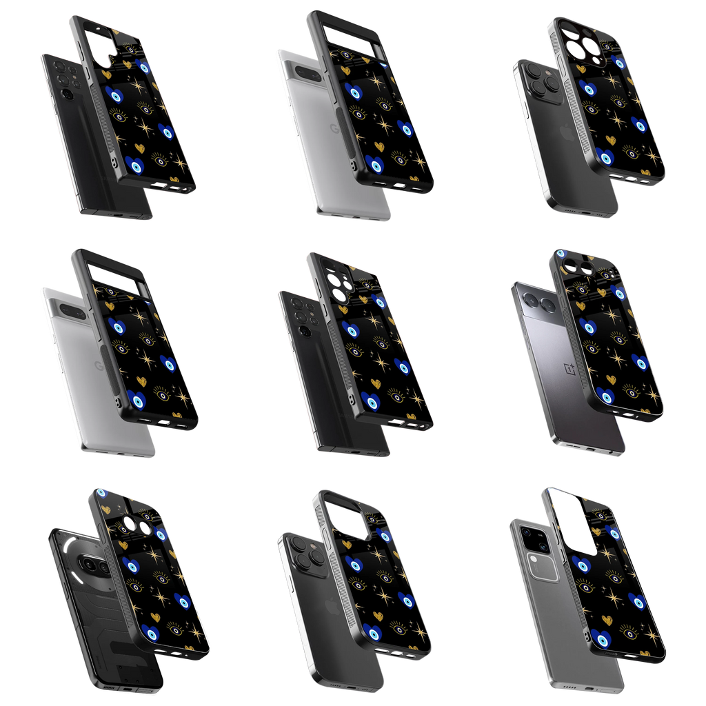 Durable Glass Back Mobile Case for iPhone, Samsung, OnePlus, Google Pixel, Redmi, Vivo, Oppo
