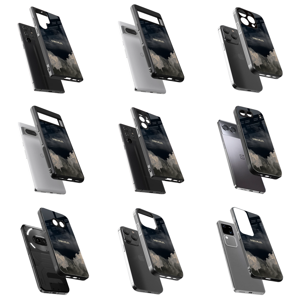Durable Glass Back Mobile Case for iPhone, Samsung, OnePlus, Google Pixel, Redmi, Vivo, Oppo