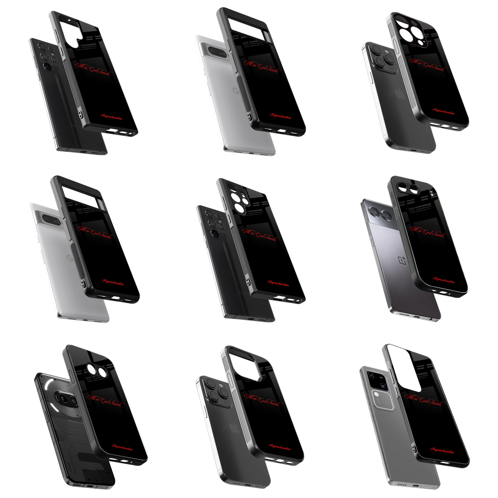 Durable Glass Back Mobile Case for iPhone, Samsung, OnePlus, Google Pixel, Redmi, Vivo, Oppo