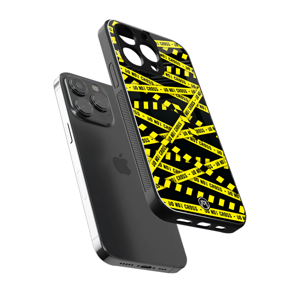 do not cross warning back phone cover | glass case for iphone 13 pro max
