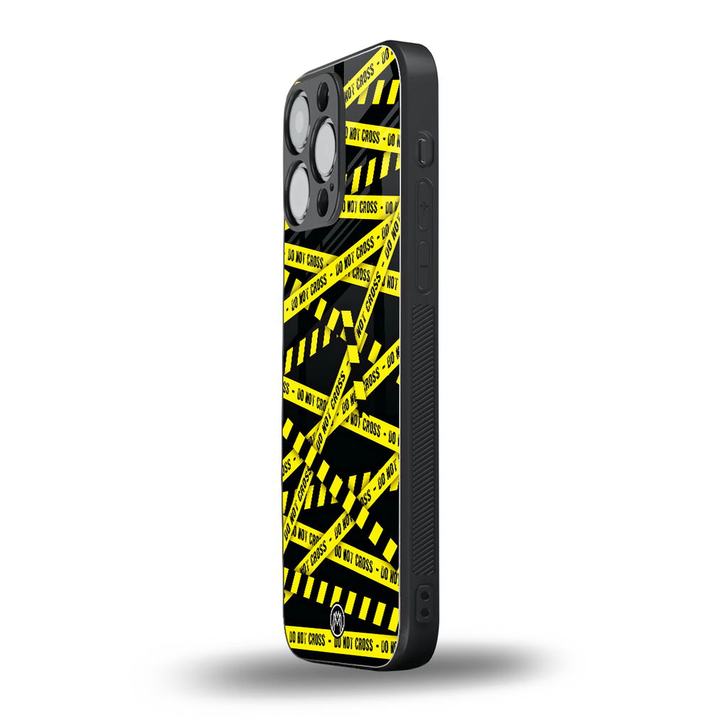 do not cross warning back phone cover | glass case for iphone 13 pro max