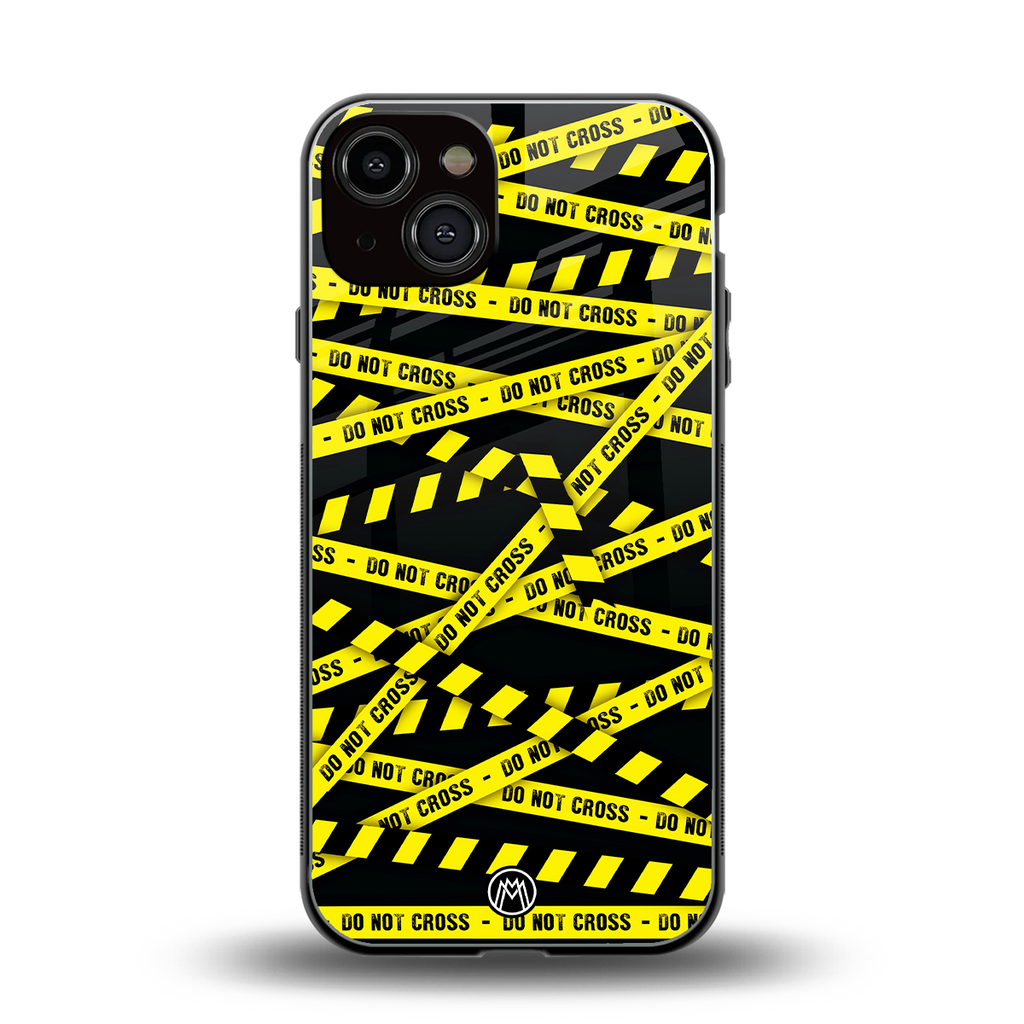 do not cross warning back phone cover | glass case for iphone 13