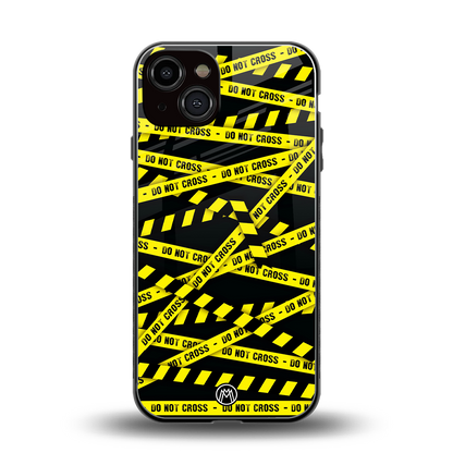 do not cross warning back phone cover | glass case for iphone 13