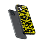 do not cross warning back phone cover | glass case for iphone 15 plus