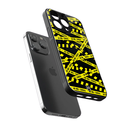 do not cross warning back phone cover | glass case for iphone 14 pro max