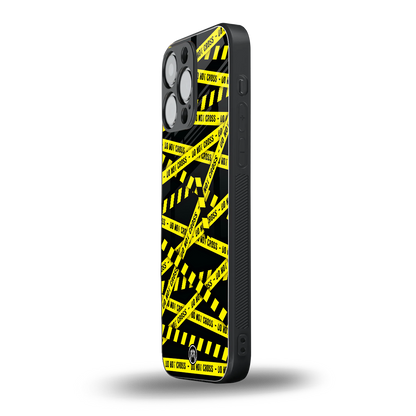 do not cross warning back phone cover | glass case for iphone 14 pro max