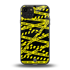 do not cross warning back phone cover | glass case for iphone 15