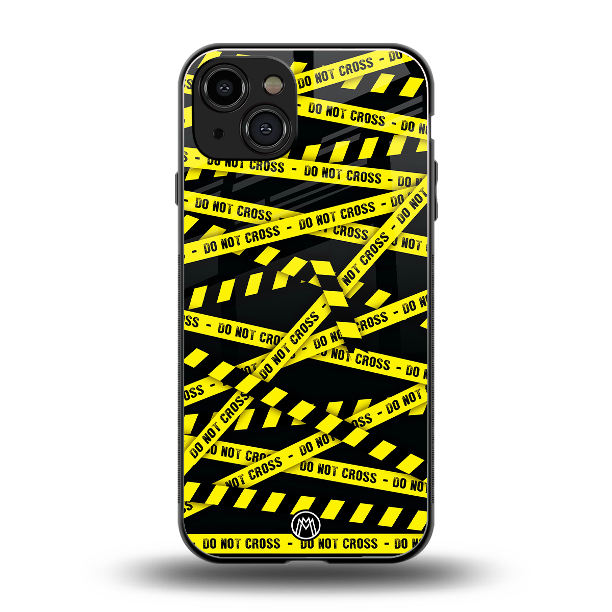 do not cross warning back phone cover | glass case for iphone 15