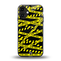 do not cross warning back phone cover | glass case for iphone 16 plus