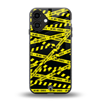 do not cross warning back phone cover | glass case for iphone 16 plus