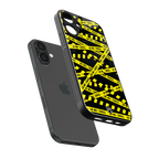 do not cross warning back phone cover | glass case for iphone 16 plus