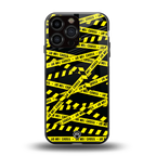 do not cross warning back phone cover | glass case for iphone 16 pro max
