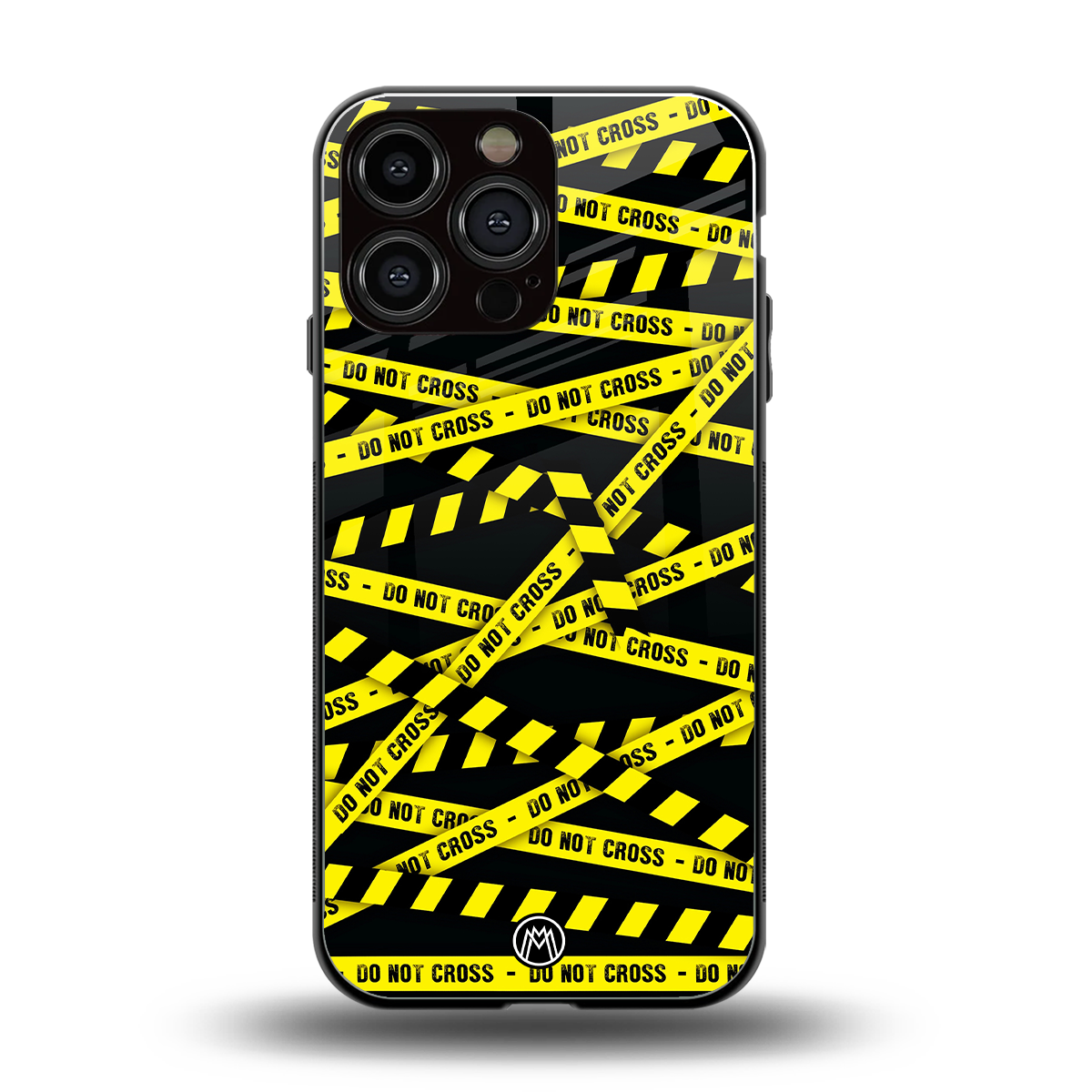 do not cross warning back phone cover | glass case for iphone 16 pro max