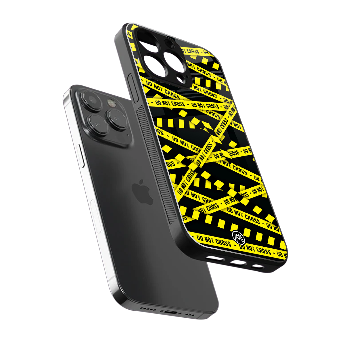 do not cross warning back phone cover | glass case for iphone 16 pro max