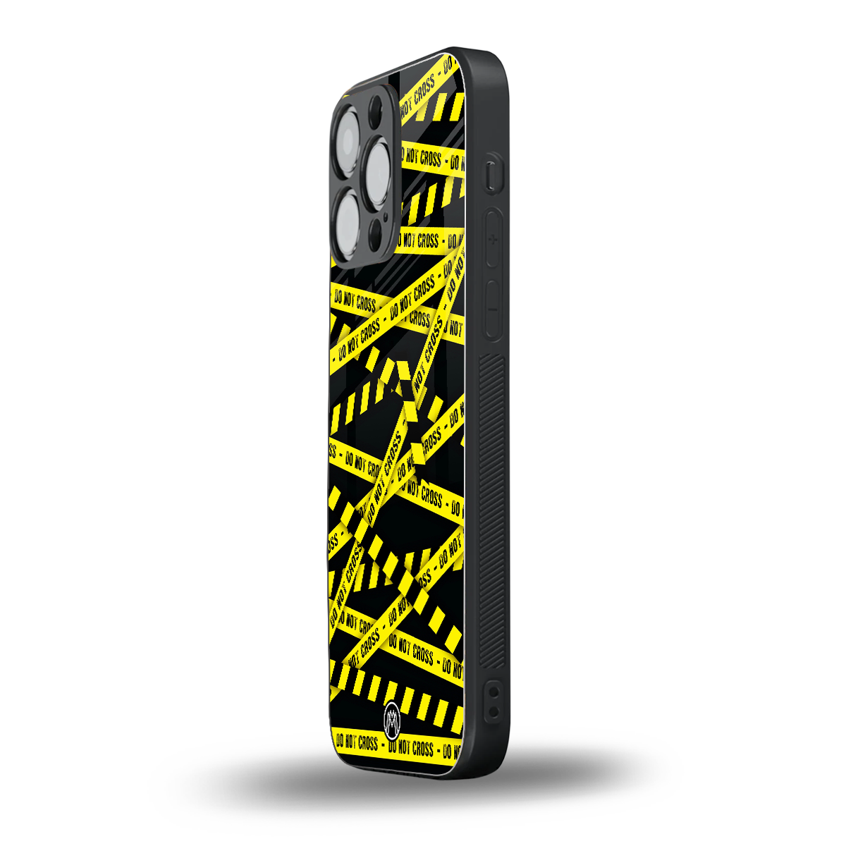 do not cross warning back phone cover | glass case for iphone 16 pro max