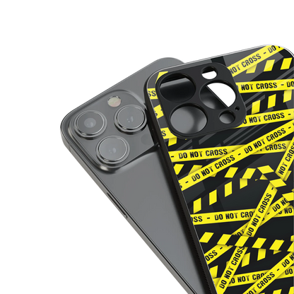 do not cross warning back phone cover | glass case for iphone 13 mini