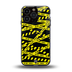 do not cross warning back phone cover | glass case for iphone 16 pro