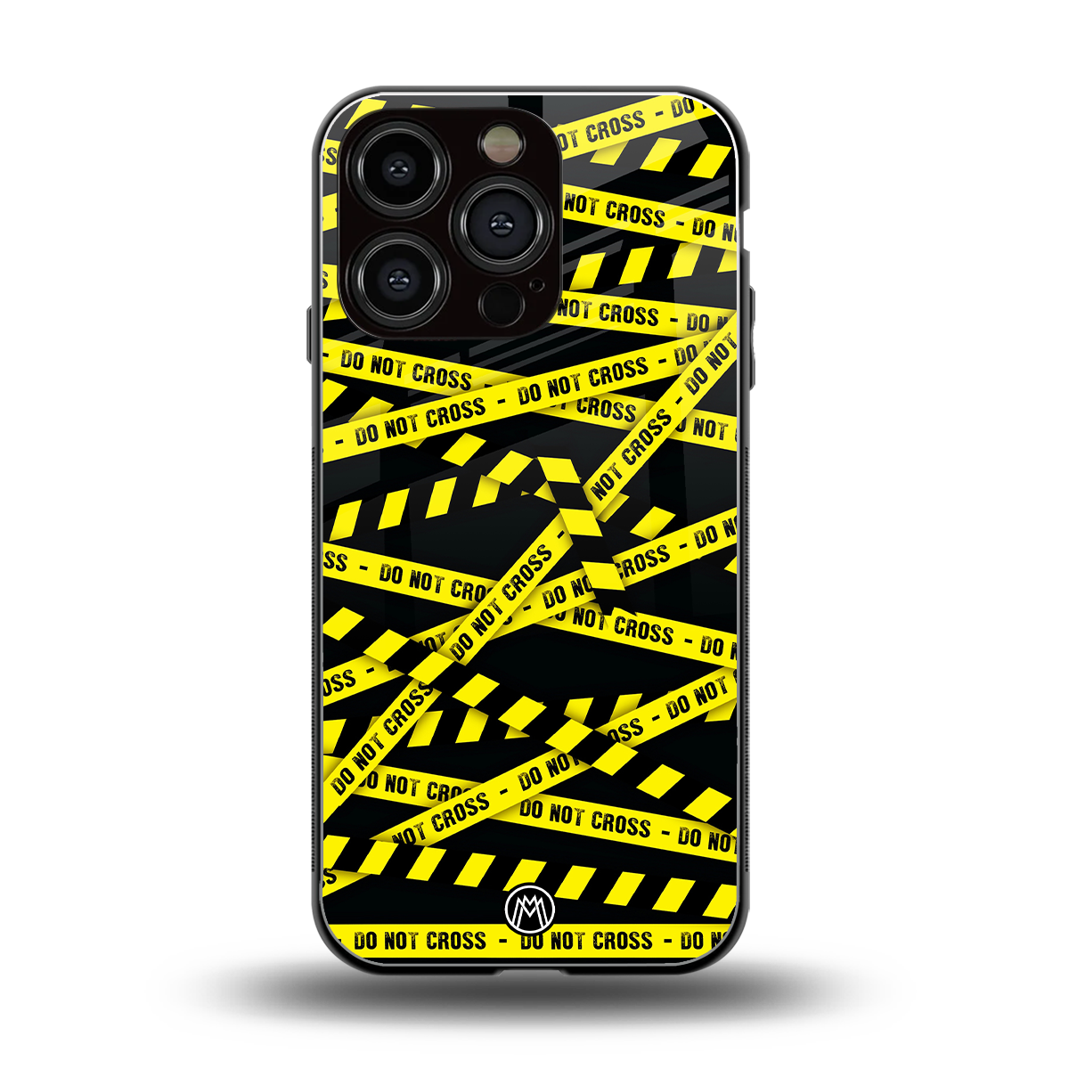do not cross warning back phone cover | glass case for iphone 16 pro