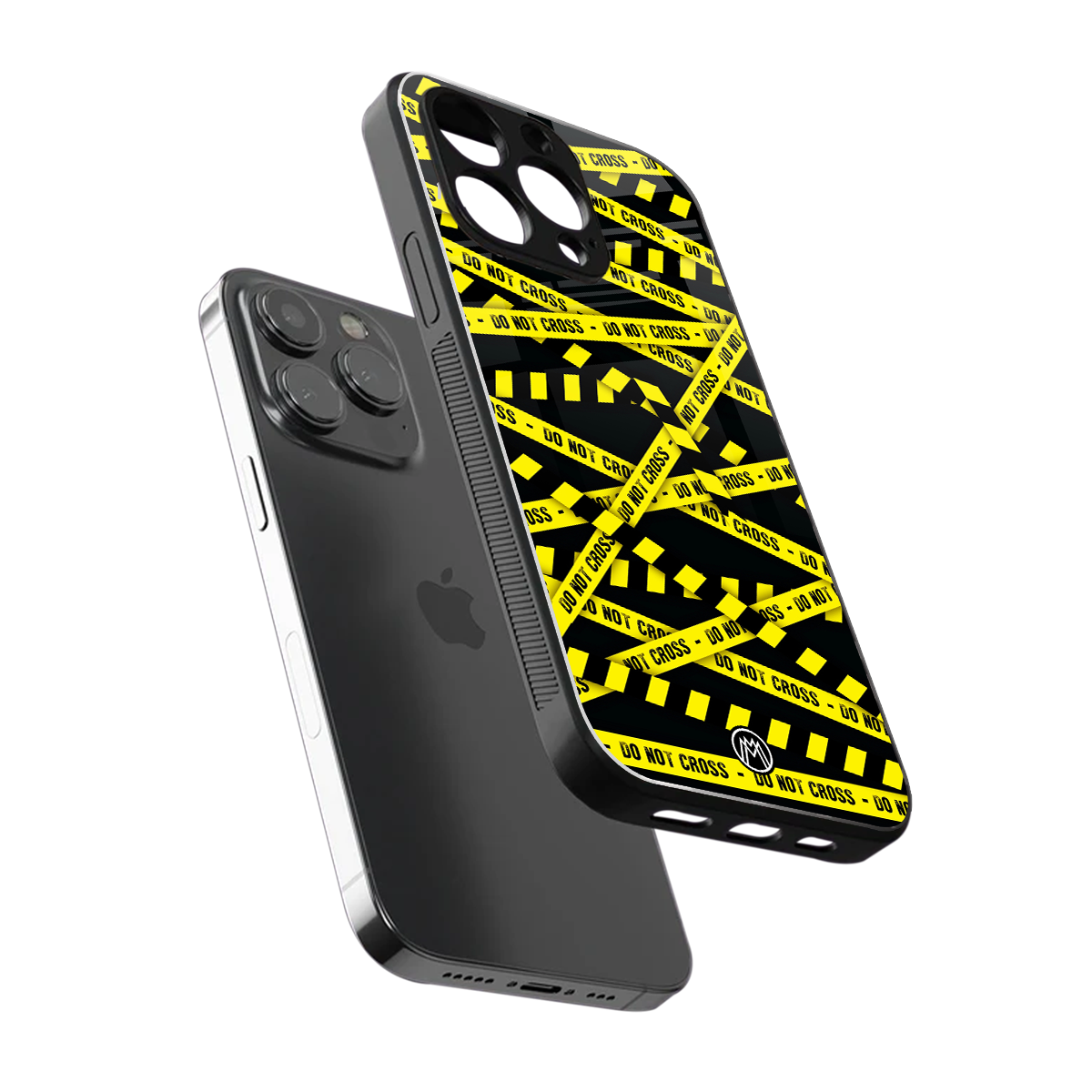 do not cross warning back phone cover | glass case for iphone 16 pro
