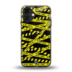 do not cross warning back phone cover | glass case for iphone 16