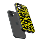 do not cross warning back phone cover | glass case for iphone 16