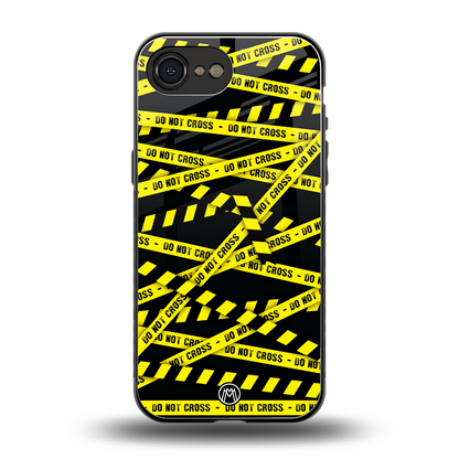 do not cross warning back phone cover | glass case for iphone 16e