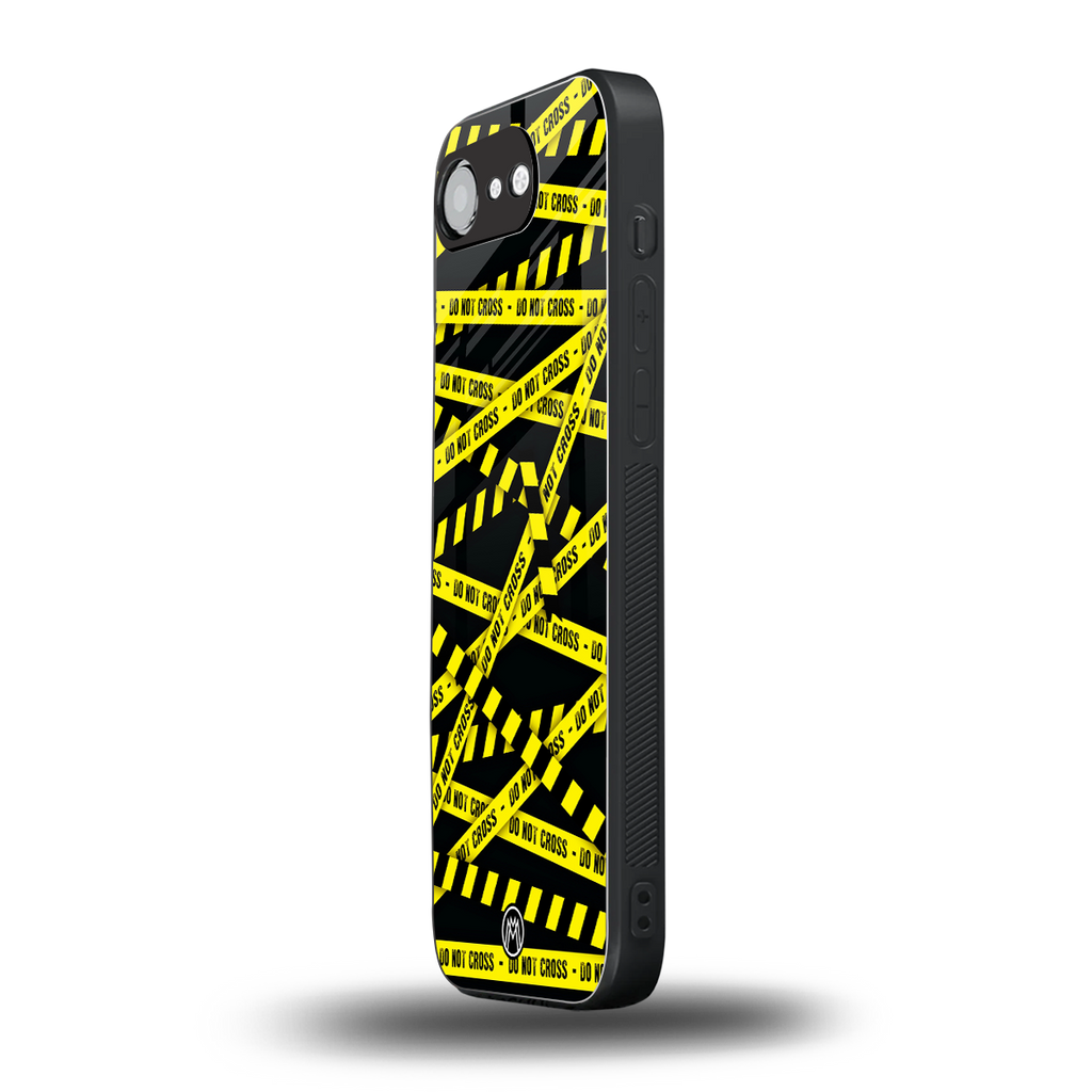 do not cross warning back phone cover | glass case for iphone 16e