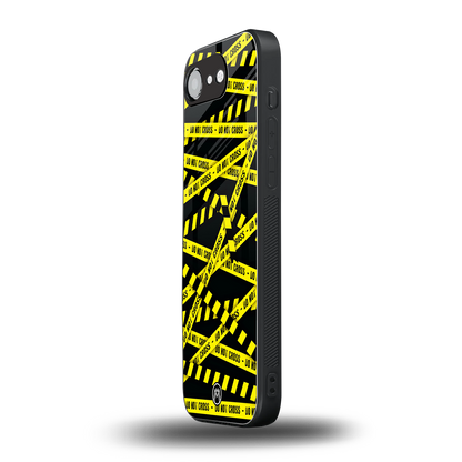 do not cross warning back phone cover | glass case for iphone 16e