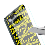 do not cross warning back phone cover | glass case for iphone 16e