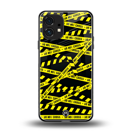 do not cross warning back phone cover | glass case for nothing phone 1