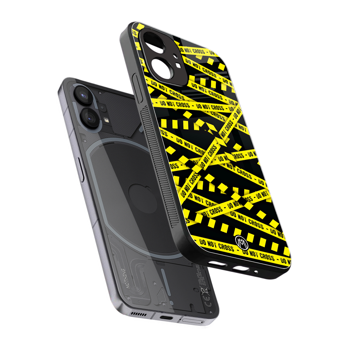 do not cross warning back phone cover | glass case for nothing phone 1
