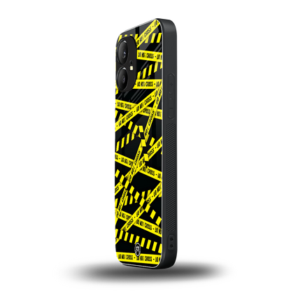 do not cross warning back phone cover | glass case for nothing phone 1
