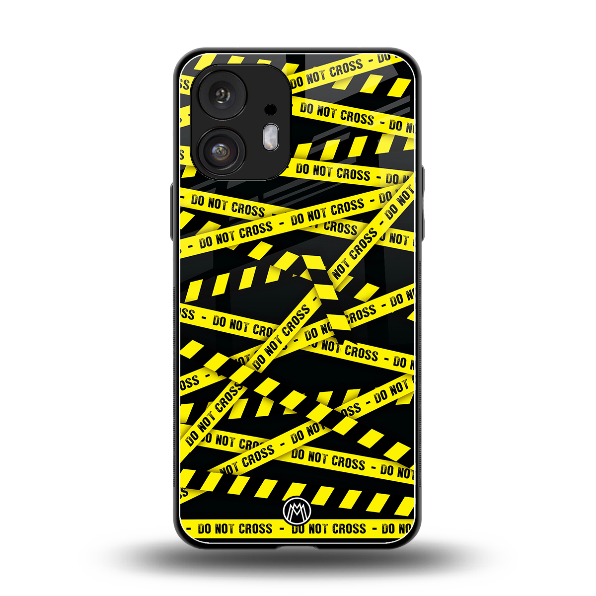 do not cross warning back phone cover | glass case for nothing phone 2