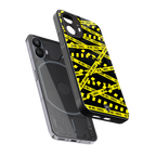 do not cross warning back phone cover | glass case for nothing phone 2