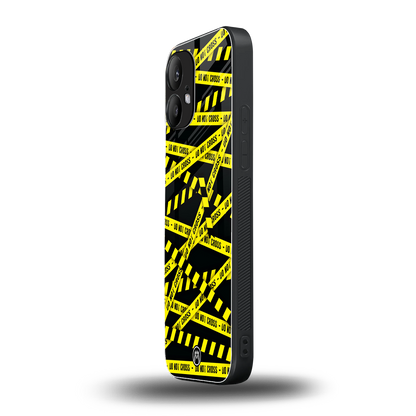 do not cross warning back phone cover | glass case for nothing phone 2