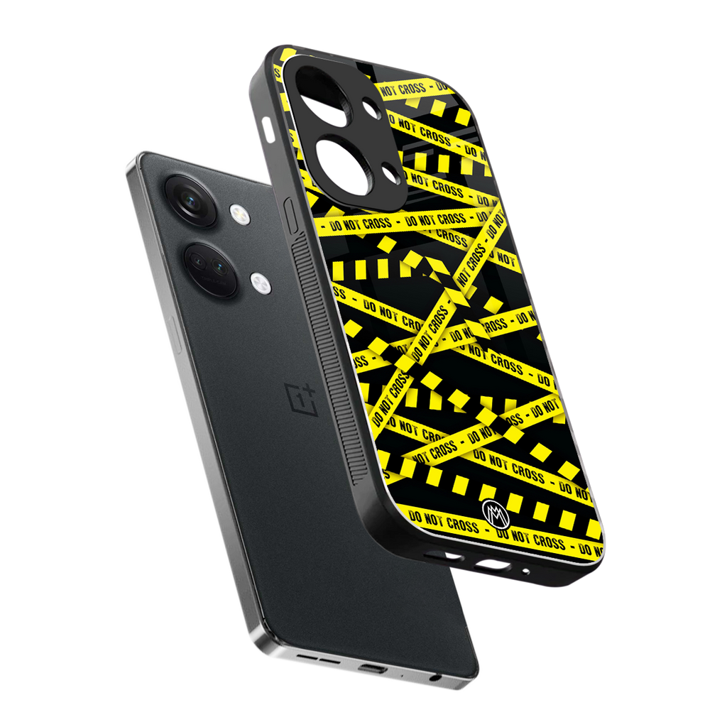 do not cross warning back phone cover | glass case for oneplus nord 3