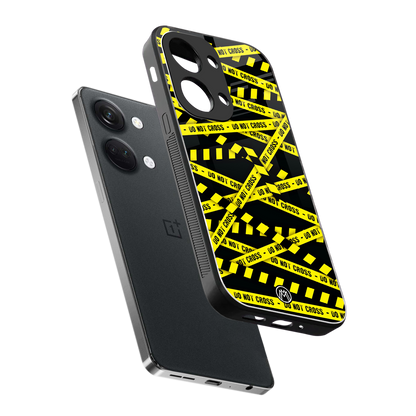 do not cross warning back phone cover | glass case for oneplus nord 3