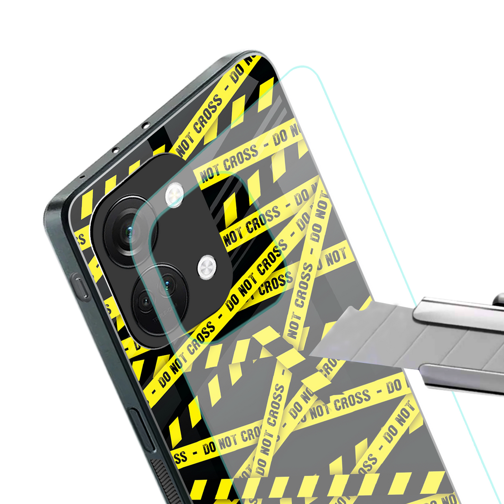do not cross warning back phone cover | glass case for oneplus nord 3