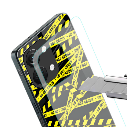 do not cross warning back phone cover | glass case for oneplus nord 3