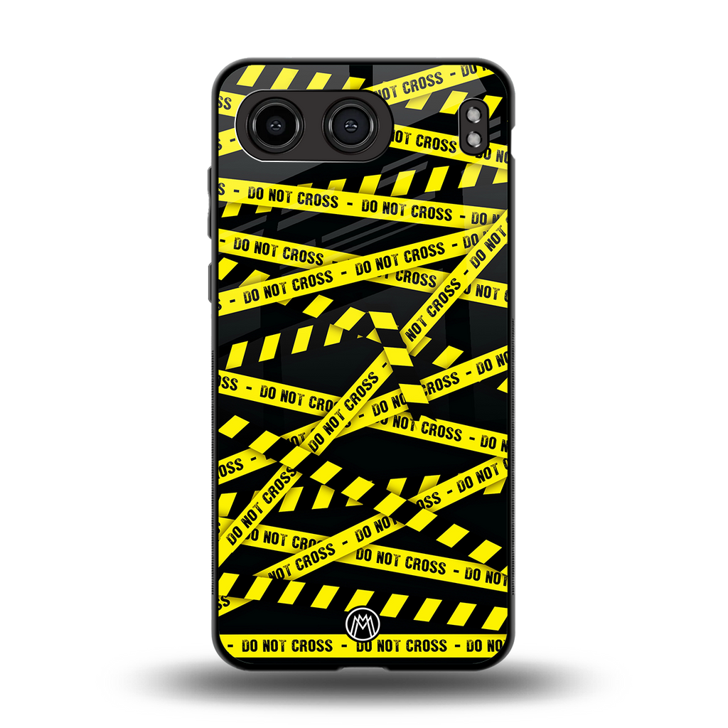 do not cross warning back phone cover | glass case for oneplus nord 4